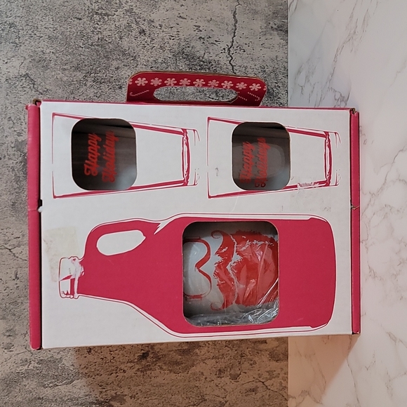 Holiday Silver Growler Santa Beer Ski Goggles Happy Holidays - Picture 2 of 8